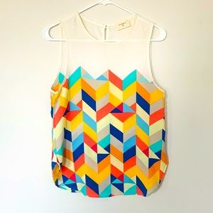 Everly Geometric Tank Top size S